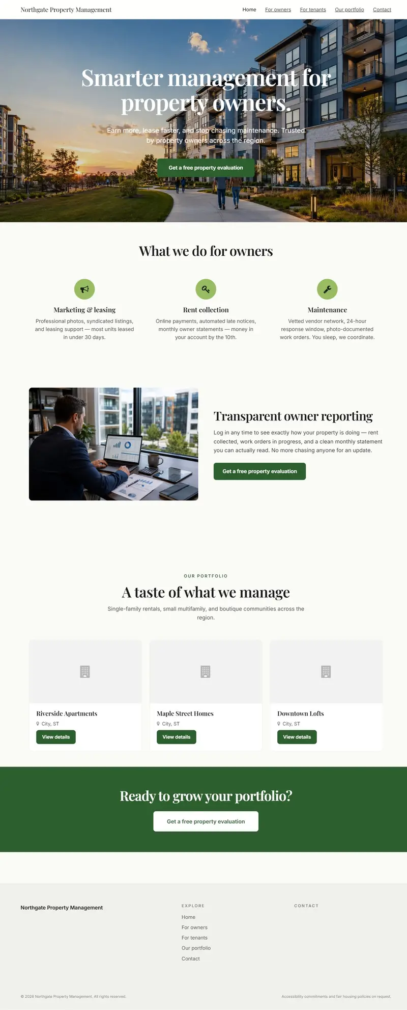 The Company site starter template, for owners