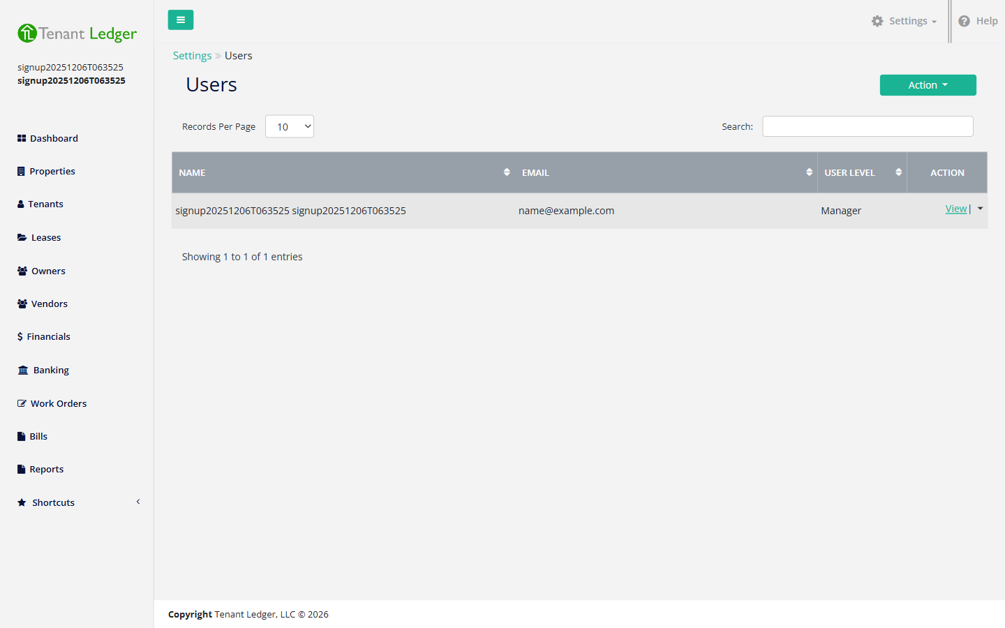 The user delete confirmation page with the Delete and Cancel buttons